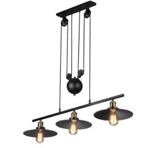 Vintage Iron Loft Industrial American Country Pulley Pendant Lights Adjustable Wire Lamps Retractable Bar Lighting 1
