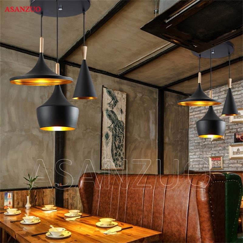 Nordic Pendant Lights For Home Lighting Modern Dining Musical Instrument ABC Hanging lamp Wooden Aluminum Lampshade 3