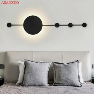 Modern LED Creative Moon Wall Lamps Restaurant Living Room Decoration Bedroom Home Hanger Wall Sconces 1