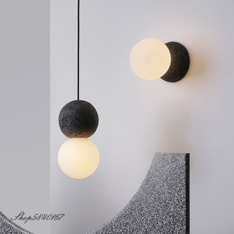 Nordic Cement Pendant Light Ins Creative Pendant Lamp for Living Room Hanging Lamps Dining Room Lights Clothing Shop Suspension 5