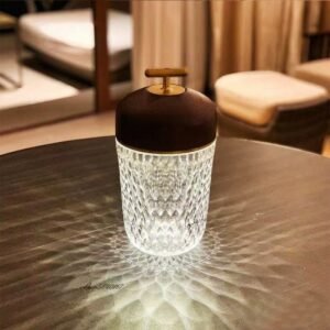 New Portable Crystal Table Lamp USB Chargeable Desk Lamp for Bar Cafe Restaurant Bedroom Home Decor Touch Sensor Led Night Light 1