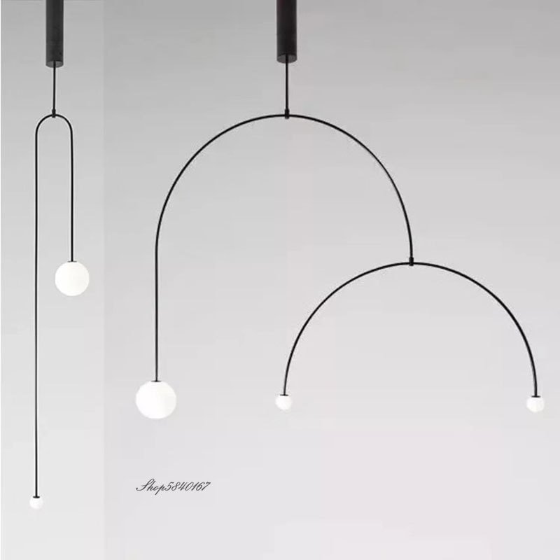 Postmodern Pendant Light Nordic Designer Geometry Hanglamp Lights Lamp for Living Room Decor Dining Room Loft Led Hanging Lights 3