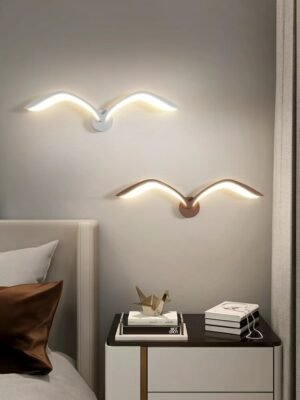 Seagull wall lamp Nordic Children's LED wall lamps Modern living room sofa background wall sconce creative bedroom bedside lamps 1