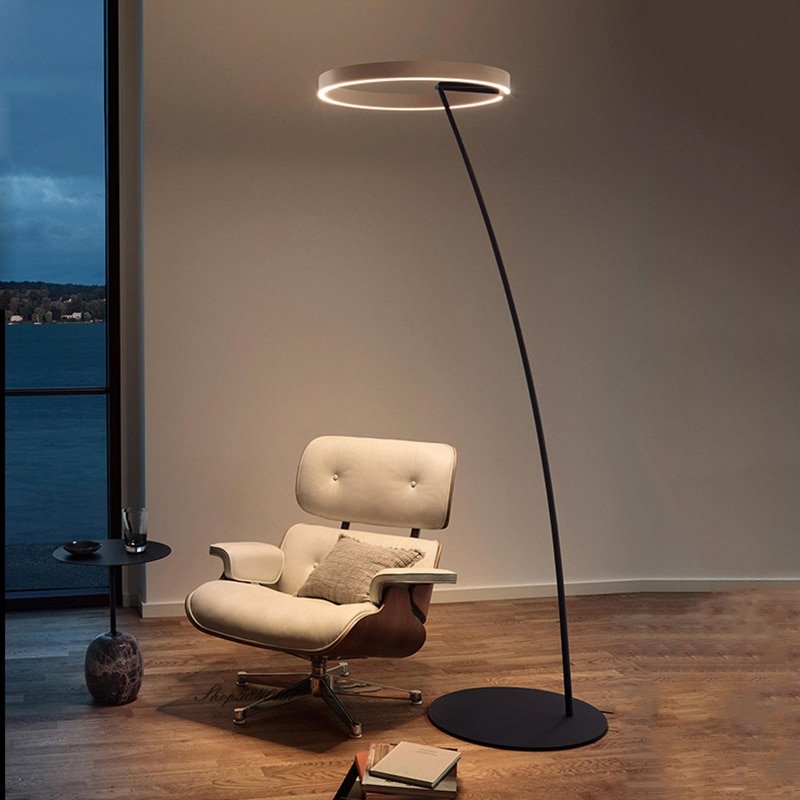 Italian Led Right Fishing Floor Lamp Creative Tall Stand Lights for Living Room Bedroom Beside Lamp Modern Study Reading Lamp 2
