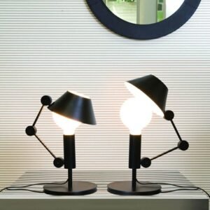Nordic Mr.Gentleman's Table Lamp Iron Black Rotatable Desk Lights Bedroom Lamp Living Room Decoration Personality Beside Lamp 1