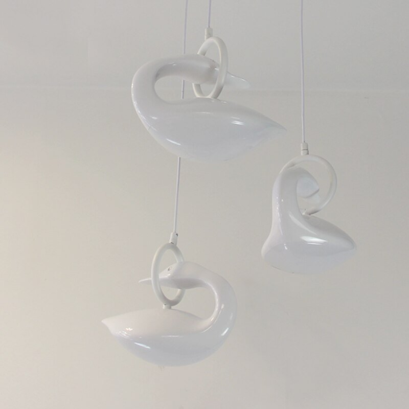 New Bird Lamp Swan Animal Pendant Light Led Hanging Light Fixtures Modern Living Room Dining Light Tricolor Pendant Lamp Loft 3