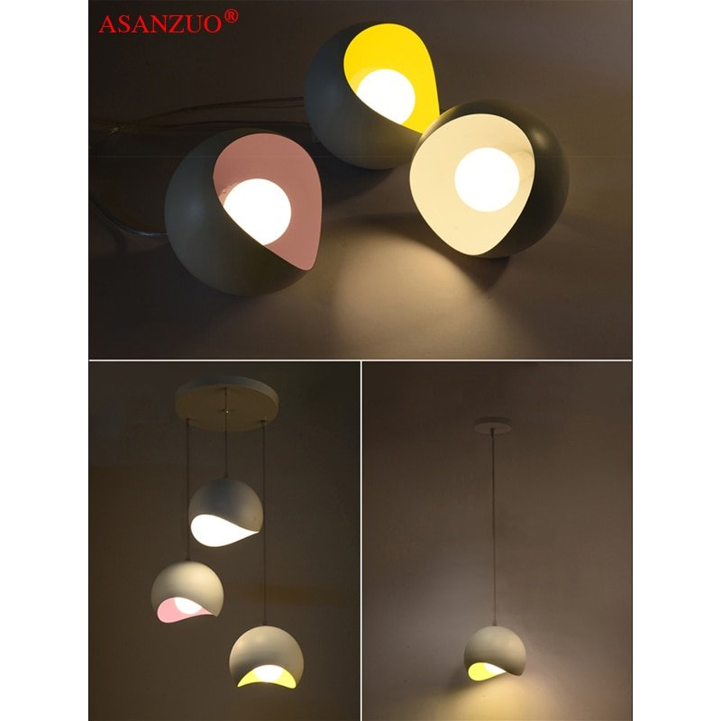 Modern Pendant Lights Nordic Pendant Lamp Colorful Aluminum Light Fixture For Cafe Restaurant Hanglamp Kitchen Hanging Lamps 5