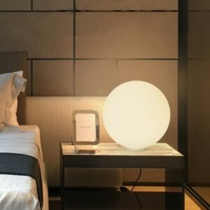Creative Glass Ball Table Lamp Frosted Globe Table Lights for Bedroom Beside Lamp Nightstand Lamp Living Room Home Art Decor Led 1