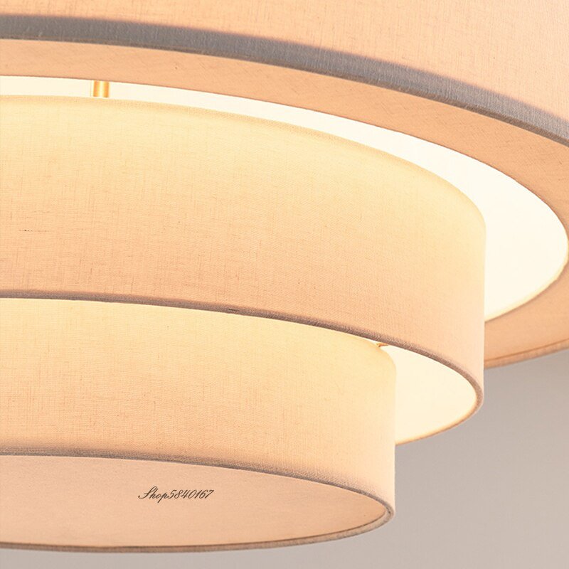 Japanese Style Pendant Lights Modern Minimalist Fabric Lamps Personality Designer Lustre Living Room Bedroom Decor Led Lighting 3