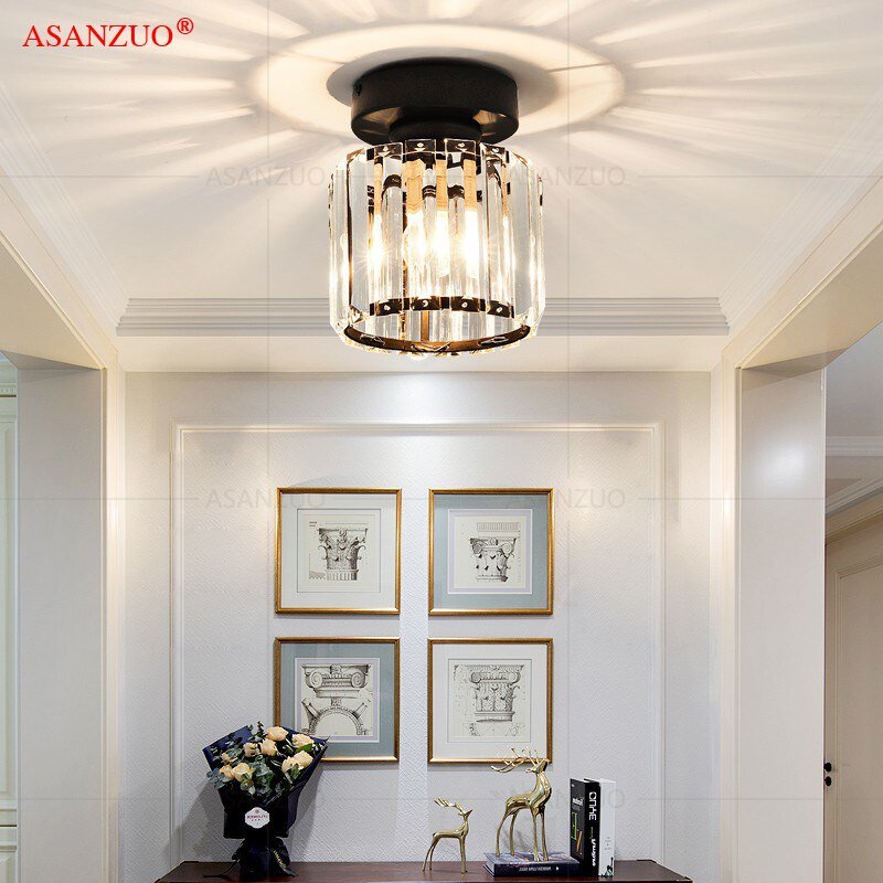 Aisle Crystal ceiling lights restaurant Corridor balcony lamp modern E27 led lighting home decor luminaire 4
