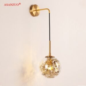 Modern Glass Ball Pendant Lights Gold Hanging Lamp Home Loft Decor Fixtures for Cafe Dining Room Kitchen Bedroom E27 Lighting 1