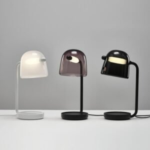 Designer White Smoky glass table lamp Modern LED Bedroom Study desk lamp Living Room decoration Light Fixtures 1
