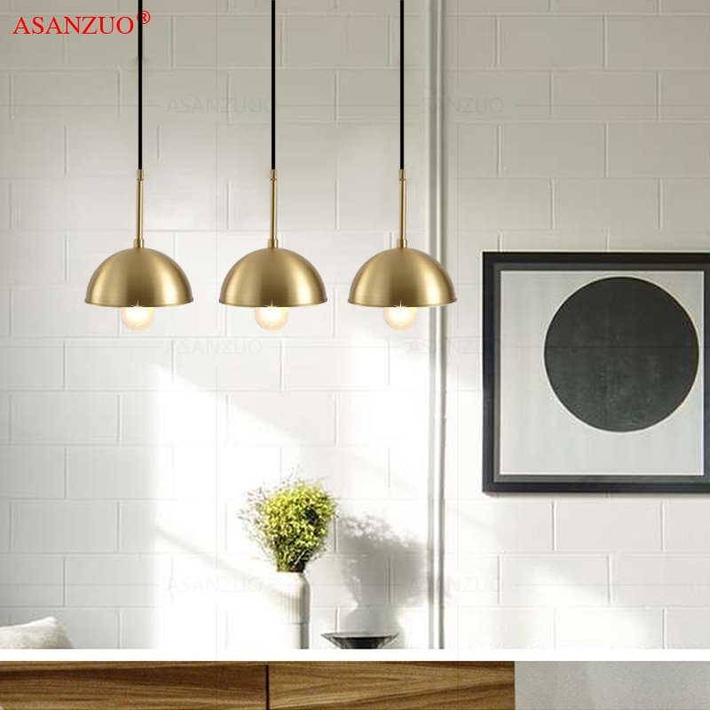 Mordic Pendant Lights Vintage Hoop Gold Modern LED Hanging Lamp for Living Room Home Loft Industrial Decor lamp 3