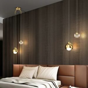 Modern Simple Crystal Pendant Light Luxury Master Bedroom Bedside Hanging Lamp Nordic Minimalist Long Line Living Room Lustre 1