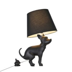 Black Resin Table Lamp Cute Lamp Animal Desk Light Dog Poop Table Lamps Art Deco Beside Lamp Living Room Desk Lamp Room Light 1