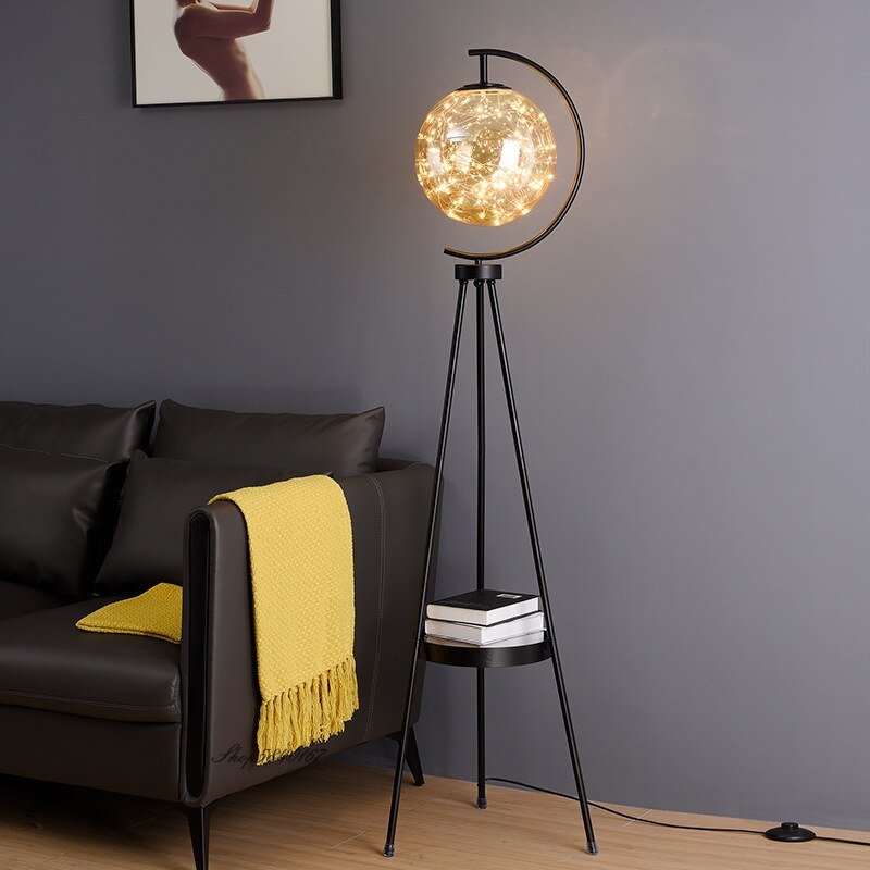 Nordic Creative Tripod Storage Led Floor Lights Multifunction Standing Lamp for Living Room Sofa Corner Floor Lamp Bedroom Light 2
