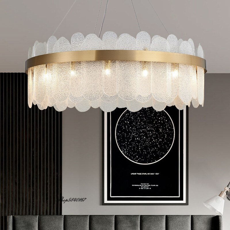 Nordic Modern Glass Pendant Light Creative Crystal Hanglamp for Living Room Dining Room Restaurant Decoration Led Hanging Lamp 2