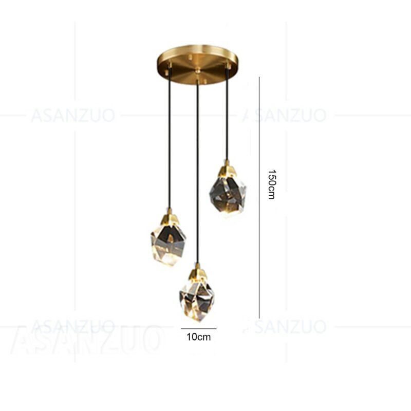 Luxury Crystal pendant lights Modern Restaurant lamp Nordic Decor Bedside hanging lamp Lighting Fixtures 6
