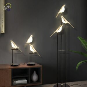 Nordic Bird LED Floor Lamps Modern Table Light Standing Bed Lamp For Home Bedroom Living Room Coffee Sofa Decoration Accessories 1