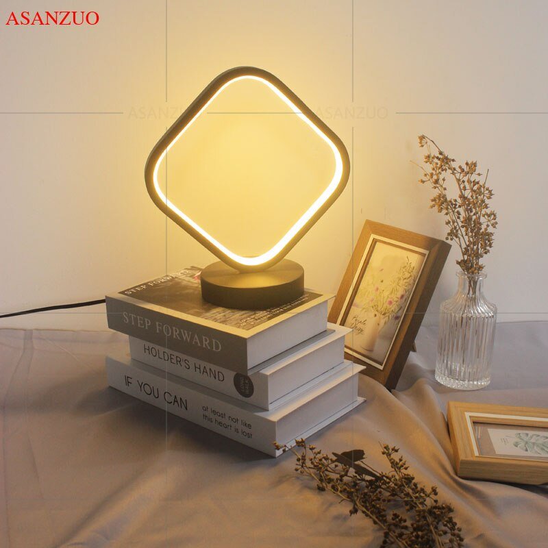 110V 220V Modern LED Table Lamp Bedroom Bedside lamp Reading Desk Light Study Eye Protect EU/US/AU/UK plug Dimable 2