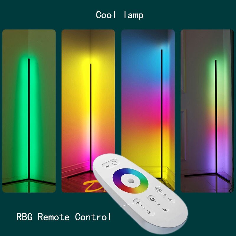Colourful RGB Floor Light Led Dimming Corner Lamp Stand for Living Room Bedroom Lamps Home Decor Floor Lamp Modern Standing Lamp 3
