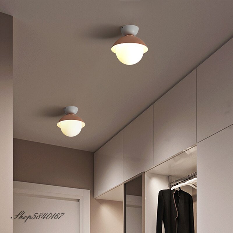 Nordic Corridor Ceiling Light Led Macaron Color Living Room Lights Simple Indoor Home Lighting Ceiling Kitchen Ceiling Lamps 3