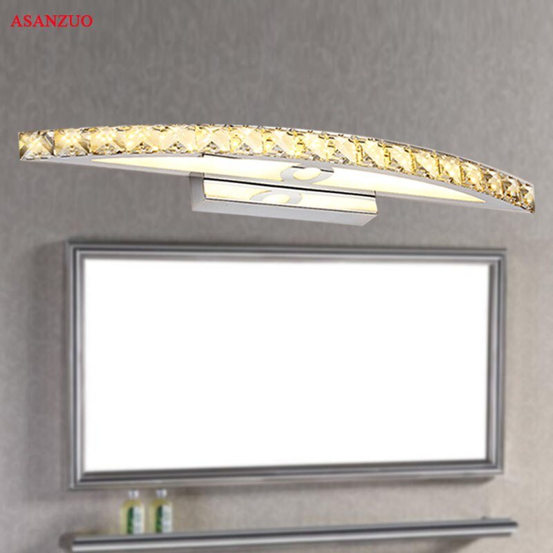 AC110V220V Bathroom LED Mirror Light Stainless Steel Crystal Wall lamps Make-up lamps Bathroom Lights 44cm/54cm 1