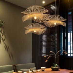Modern Bamboo Pendant Lights Asian Style Handmade Hanglamp Lighting Kitchen Island Pendant Lamp Restaurant Chandeliers Luminaire 1