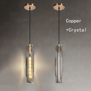 Modern K9 Crystal Pendant Lights Led Luxury Copper Hanging Lamps for Living Room Dining Room Lights Indoor Lighting Pendant Lamp 1