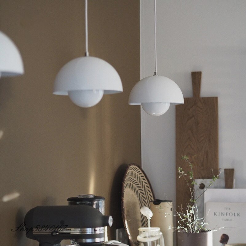Danish Flower Pendant Lights Nordic Designer Hanging Lamps for Living Room Suspension Loft Kitchen Fixtures Bedroom Lamp Decor 3