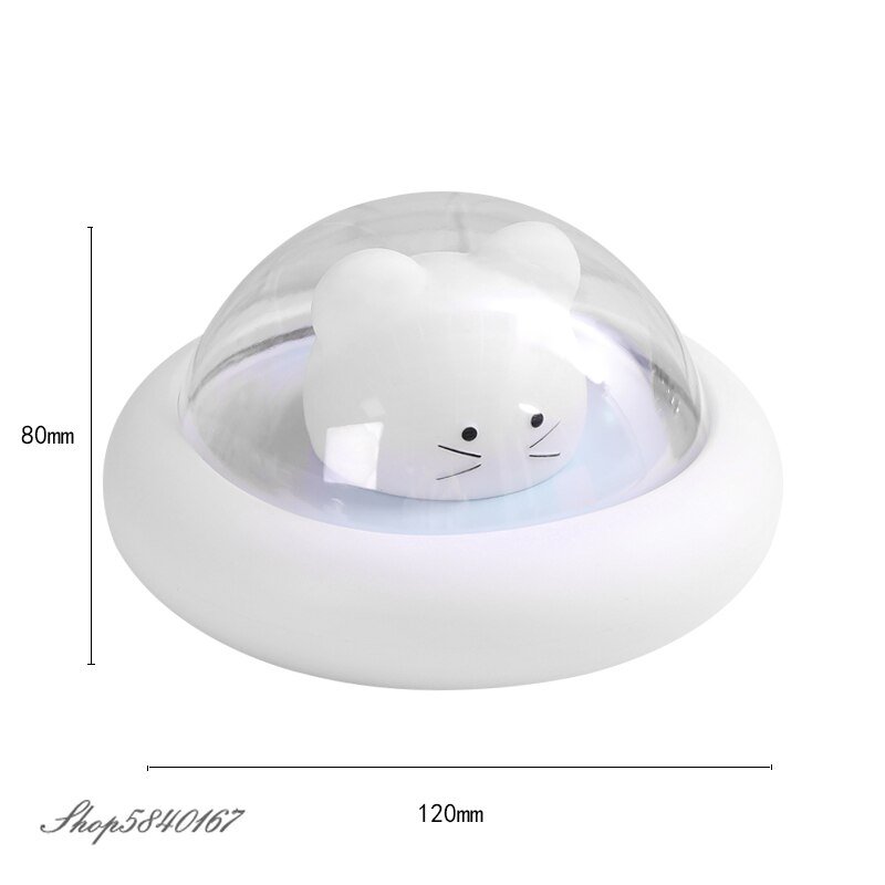 Baby Night Light Children Creative Space Mouse Night Lamps for Kids Bedroom Battery USB LED Night Light Dimmable Cat Nightlight 5