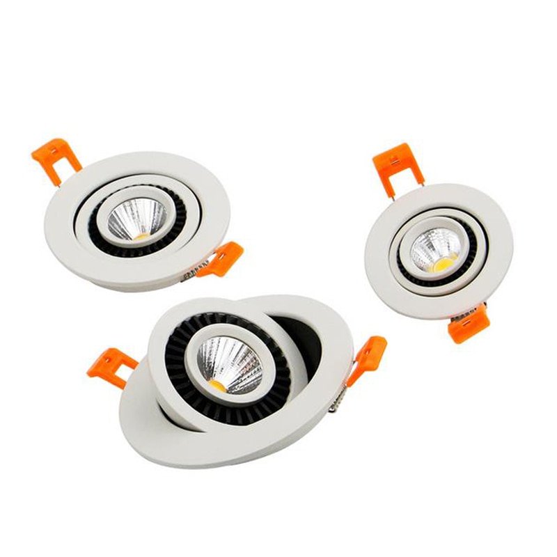 High Quality LED COB Recessed Downlight Dimmable 5W 7W 10W 15W LED Spot Lamp Dimming Rotating Ceiling Lamp Home Decor AC85-265V 4