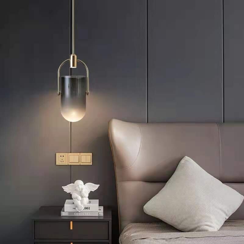 Nordic New Glass Pendant Lights Modern LED Hanging Lamp for Living Room Dining Room Bar Decoration Net Red Pendant Lamp 2