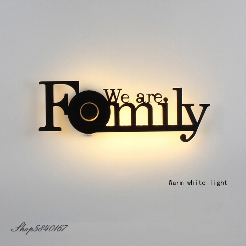 Creative Family LED Wall Lamp Living Room Decoration Wall Sconces Light Fixtures Modern Bedroom Lights Metal Art Deco for Home 1