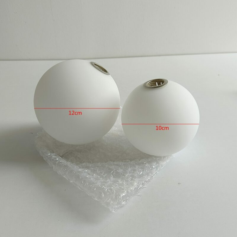 White glass ball pendant lights shade high temperature explosion proof non-deformable milky glass ball lampshade 6