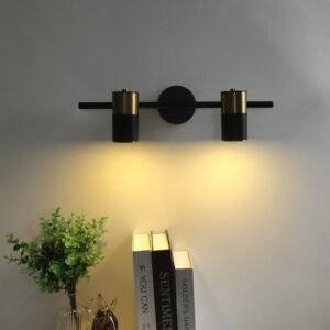 Nordic wall lamps Black Gold Iron lampshade Art decor bedroom bedside lamp bathroom LED mirror light 1