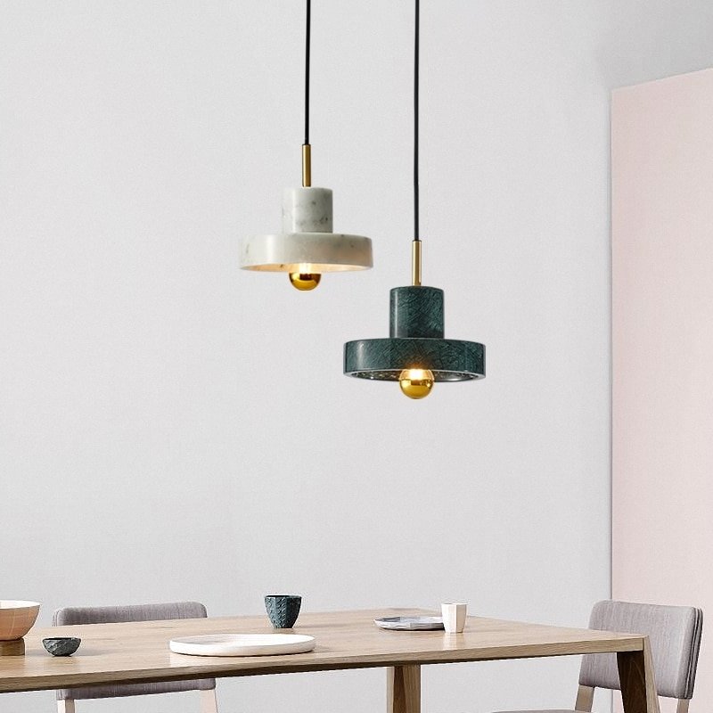 Nordic Marble Pendant light Modern Living Room Bar Restaurant Sofa Kitchen Deco single head Hanging Lamp 3