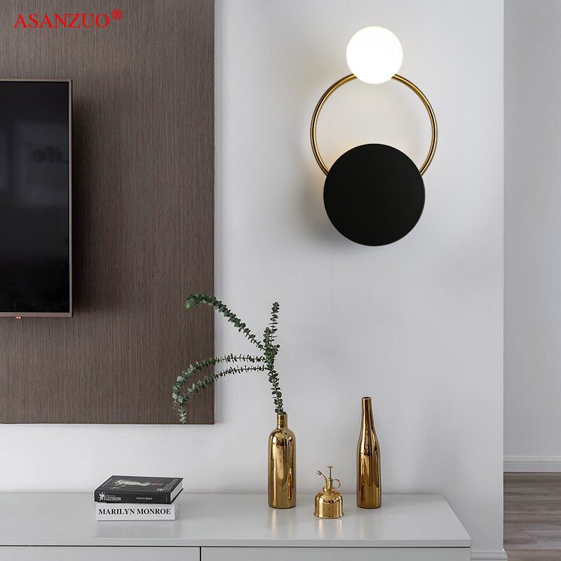 Nordic Led Wall Lamp Mirror The Wall Stickers Design For Dressing Table Bedside Bathroom Lighting Home Decor Indoor Sconce 3