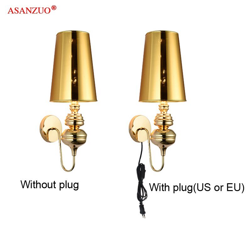 Spanish guards wall lamps Gold silver black white decor ighting fixture hotel corridor living room bedroom Bedside Wall light 5