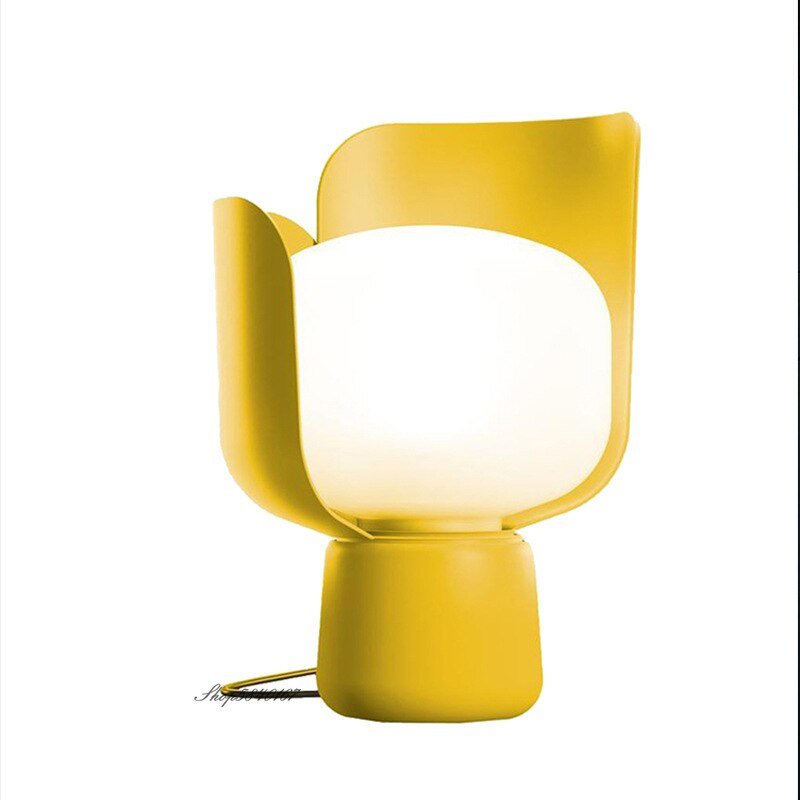 Italian Designer Petal Table Lamp Macaron Color Lamps for Bedroom Decor Personality Study Reading Lamp Led Lighting Beside Lamp 6