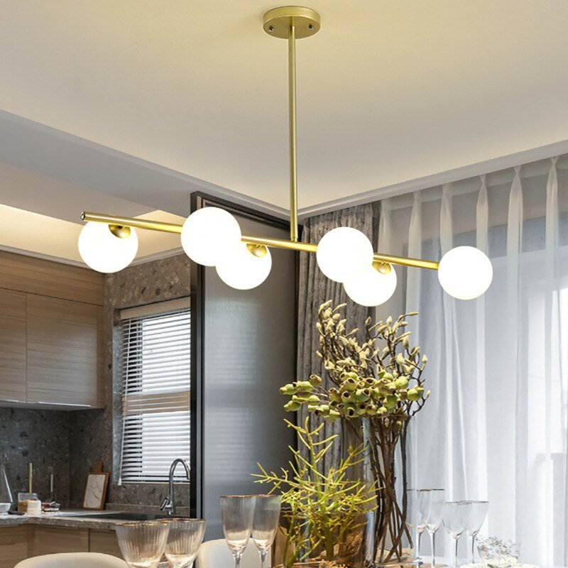 Modern Led Glass Pendant Lights Multi Ball Ceiling Hanging Lamp Lights for Living Room Bedroom Decor Loft Restaurant Suspension 4