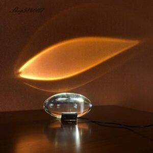 Creative Angel Eyes Projector Table Lamp Crystal Desk Light Romantic Sunset Beside Lamp for Bedroom Living Room Decor Luminaire 1