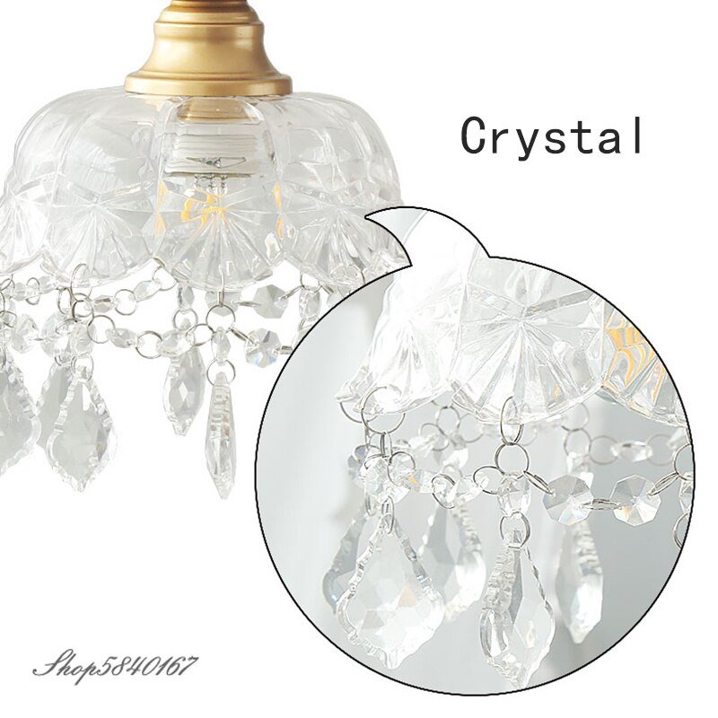 Modern Crystal Pendant Lights Led Resin Hanging Lamps for Children Bedroom Lamps Living Room Pendant Lamp Kitchen Light Fixtures 3