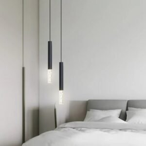 Modern Acrylic LED pendant lights minimalist restaurant /coffee bar/living room/bedside pendant lamp long line hang lamp 1