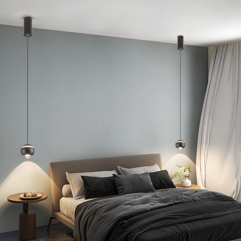 New LED Creative desig bedroom bedside lamp dining room bar lighting living room background wall small pendant lights 4