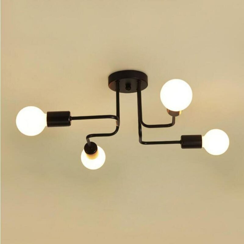Ceiling Lights Vintage Lamps For Living Room Iluminacion Ceiling Light Wrought Iron Luminaria Home Lighting Fixtures E27 5