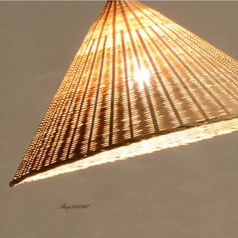 Creative Bamboo Pendant Lights Traditional handmade Wooden Hanging Lights For Restaurant Living Room Decor Suspension Luminaire 6