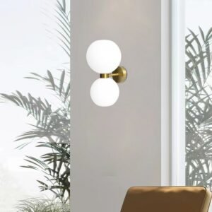 Nordic modern light luxury creative glass wall lamp simple bedroom bedside lamp study art design living room wall lamp 1