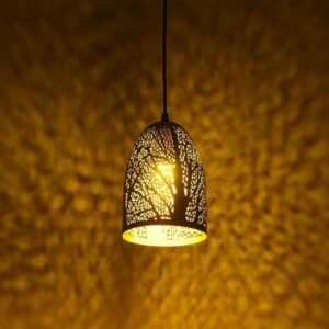 Vintage Pendant Lights Nordic Porous Loft lamp Iron Hollow Etching Lampshade E27 Bar Restaurant Lamp Rust Pendant Lamp 1