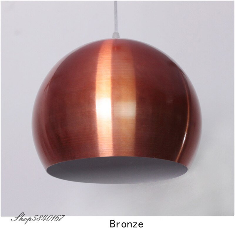 Creative Bronze Ball Pendant Lamps Aluminum Pendant Lights Modern Bedroom Lamps Living Room Dining Room Hanging Lamps Luminaire 5